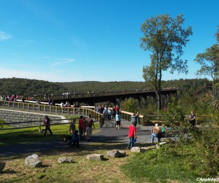 Walking to the Sky Walk at Kinzua Bridge State Park